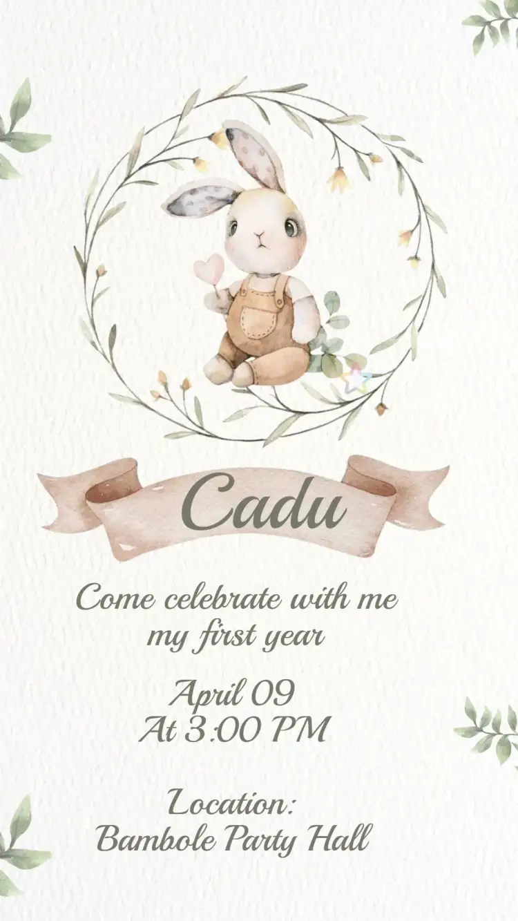 Invitation Editable Easter Theme Birthday Digital Invitation – Kids' Birthday Party theme colorful, fun, childish, Easter, cute, cheerful