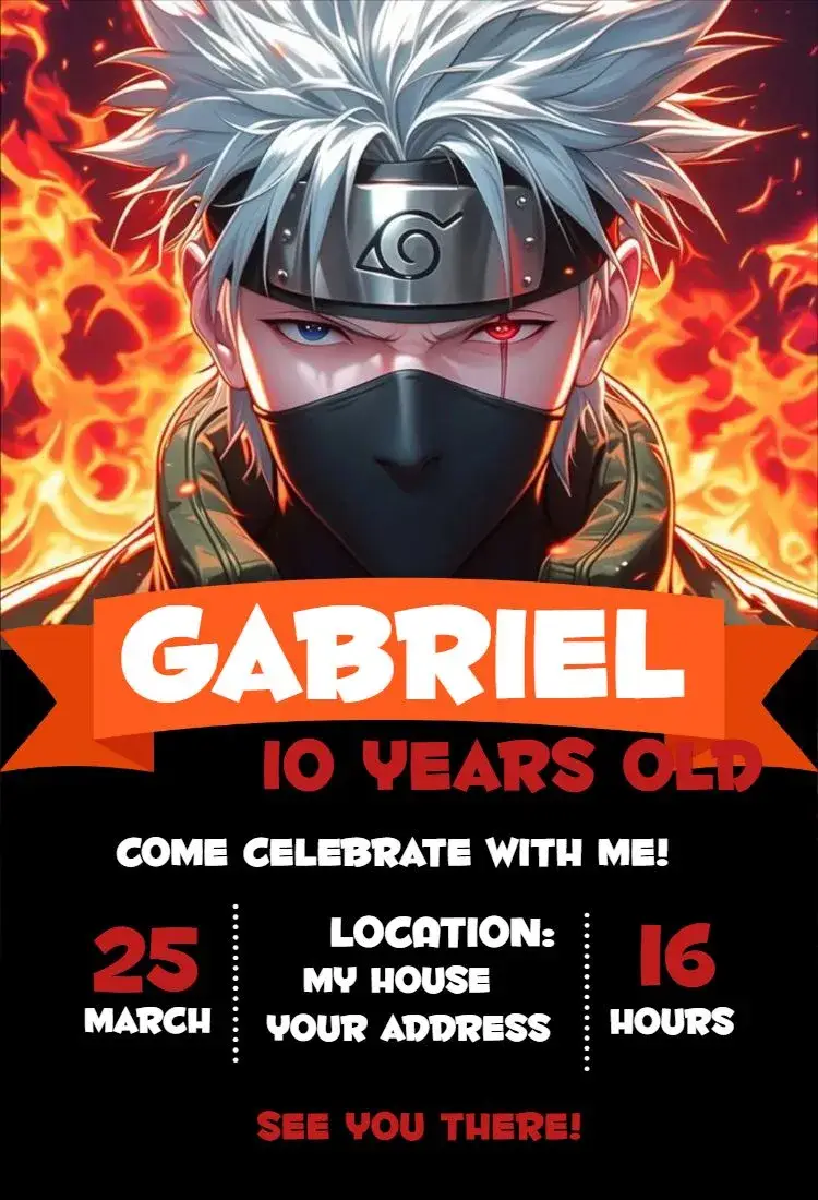 Kakashi 1 invitation