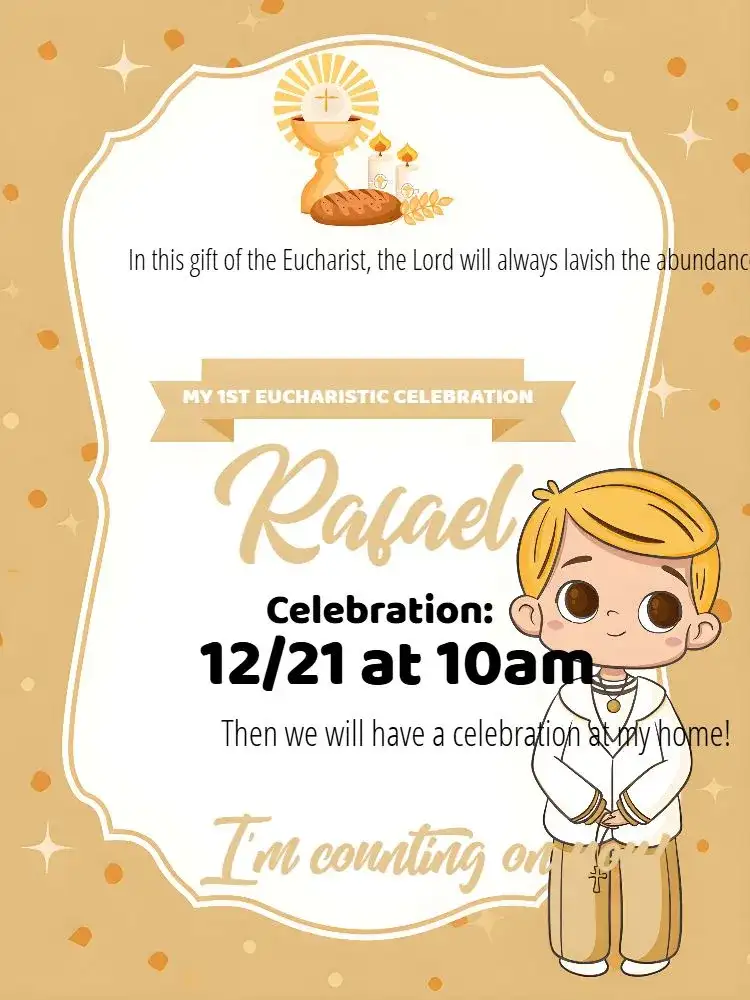 Eucharist - First Communion Boy Altar Server