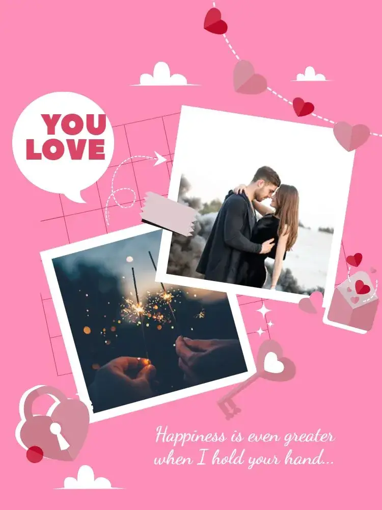 Personalized Romantic Couple Card for Boyfriend invitation