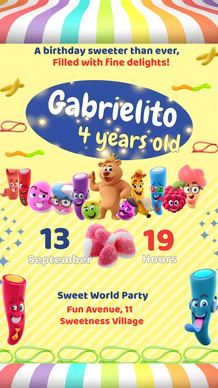 Fini Sweet Candies invitation