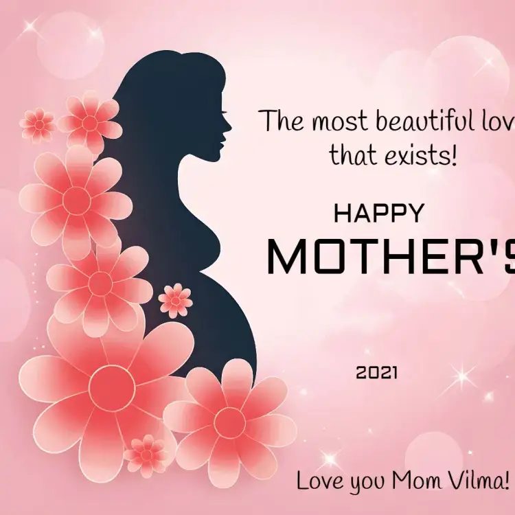 Invitation Mother's Day Pink Card – Commemorative Dates theme floral, romantic, modern, pastel, delicate
