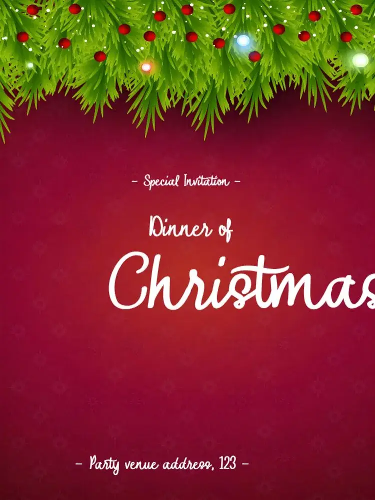 For Christmas Family Dinner invitation