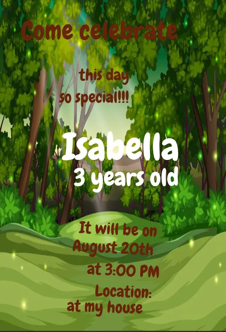 Forest invitation
