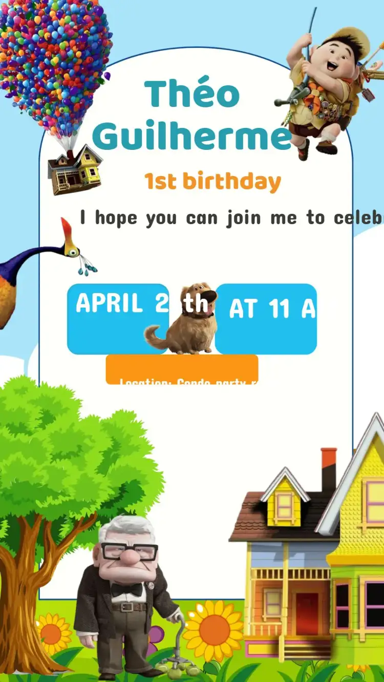 UP High Adventures Birthday Invitation