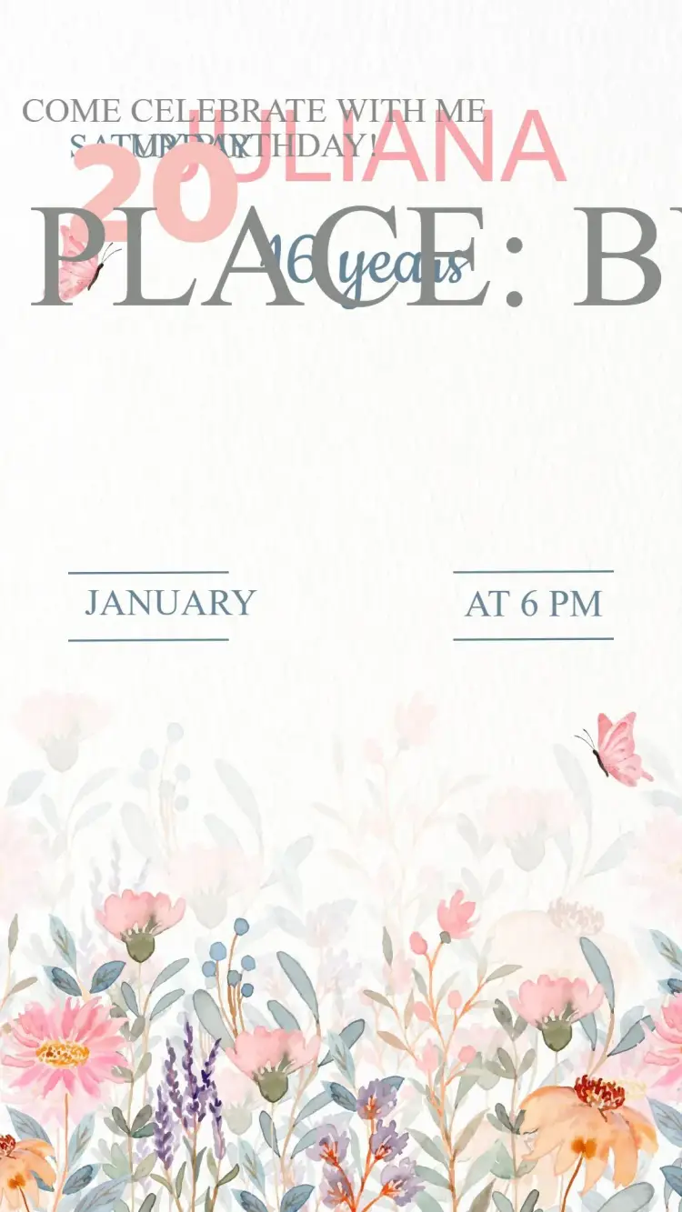 Invite Garden Birthday Invitation editable and customizable
