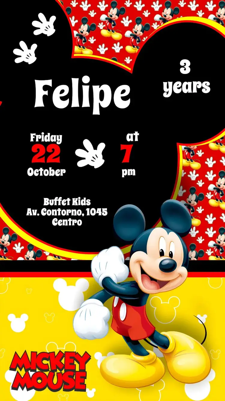 Mickey invitation
