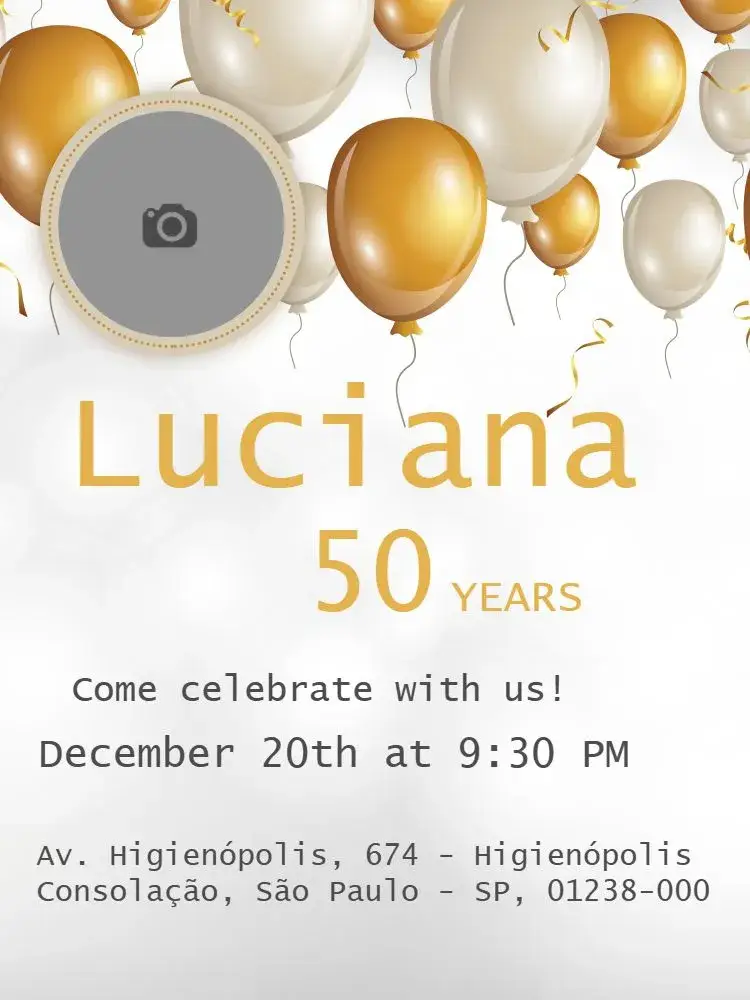 Invite Whatsapp editable and customizable