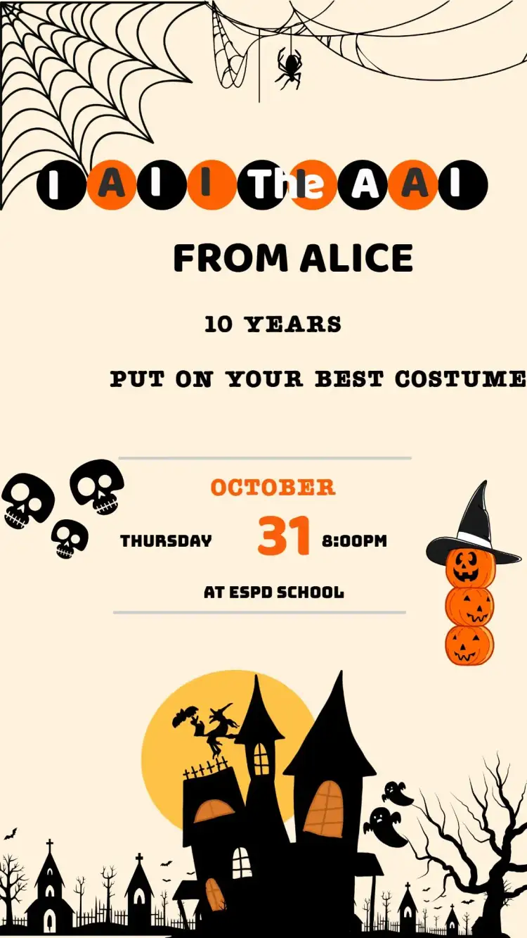 Invitation Halloween Birthday Halloween Party Invitation – Commemorative Dates theme dark, spooky, fantasy, magical, autumnal, vintage