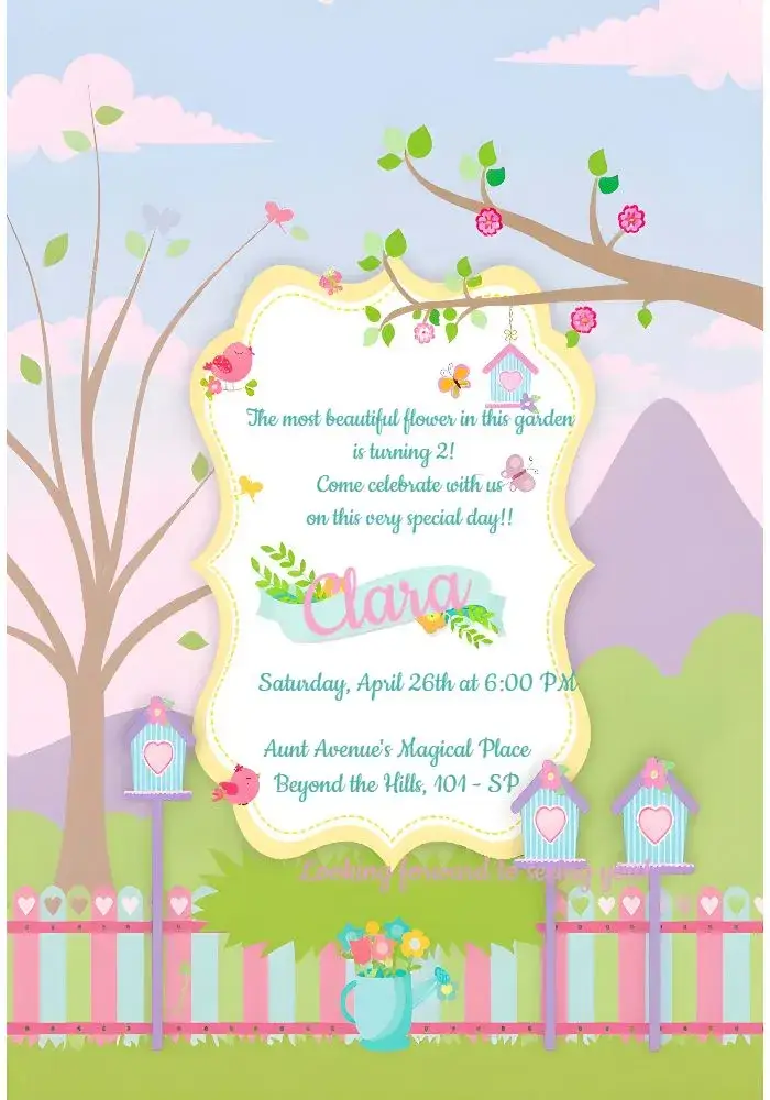 Enchanted Garden Art invitation