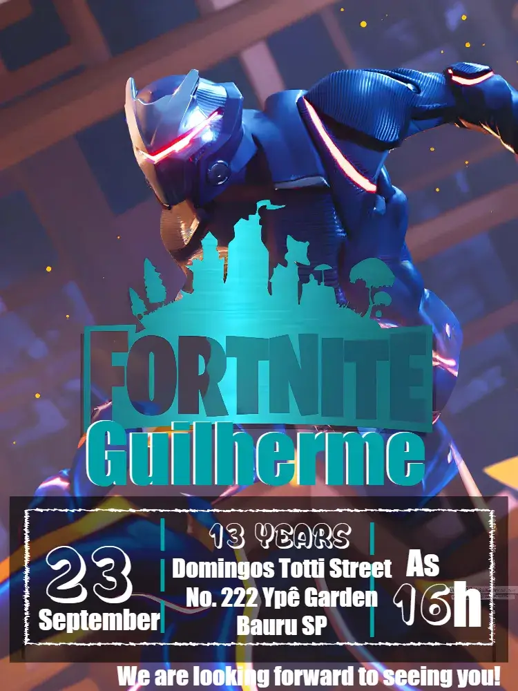 Fortnite Colorido invitation