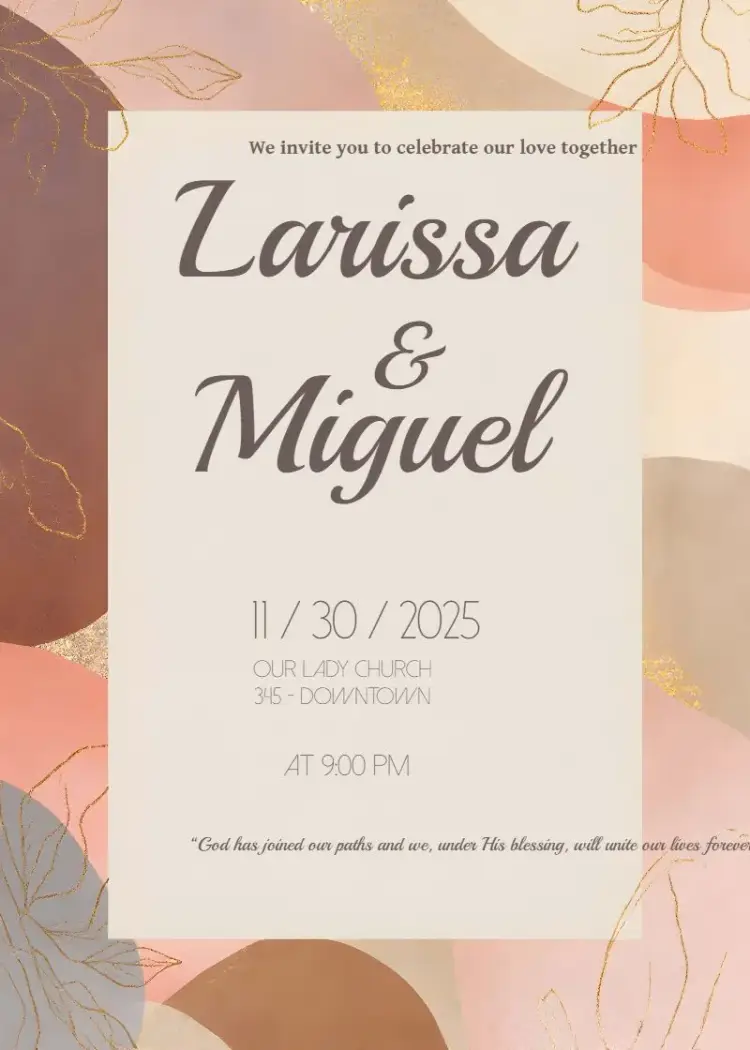 Floral Shine Wedding invitation