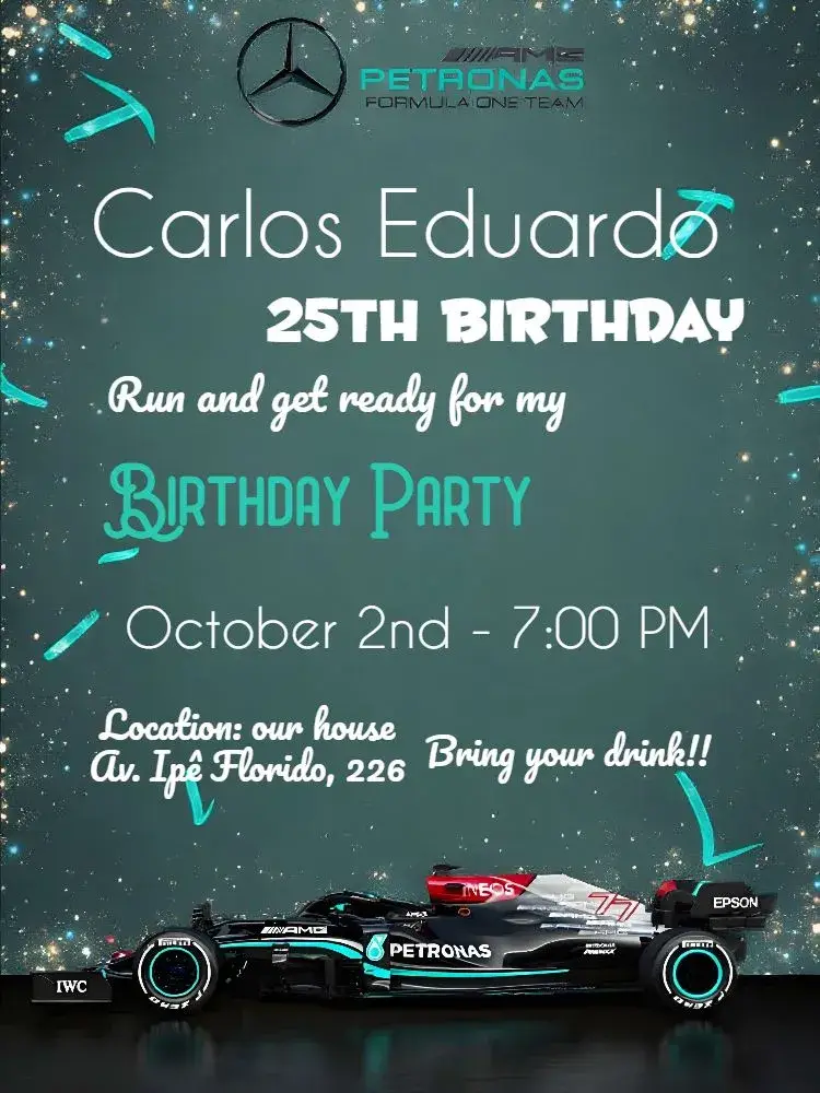 Mercedes Formula 1 Formula invitation