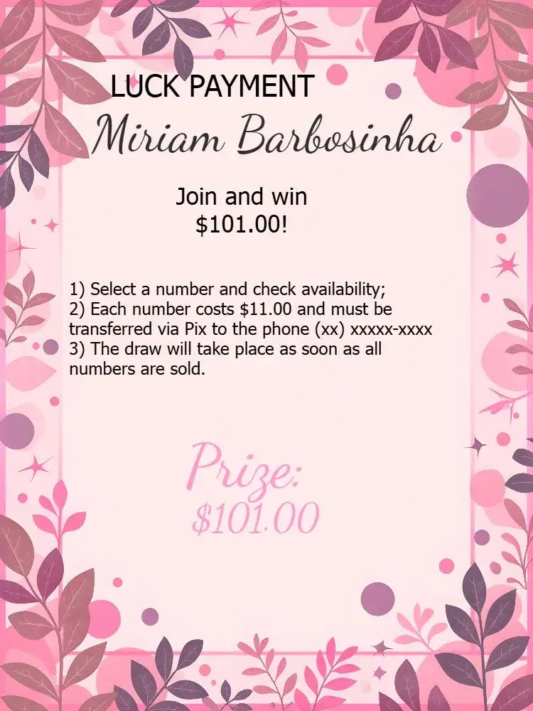 Invitation Lucky Pix Raffle – Tickets theme floral, modern, colorful, fun, cheerful