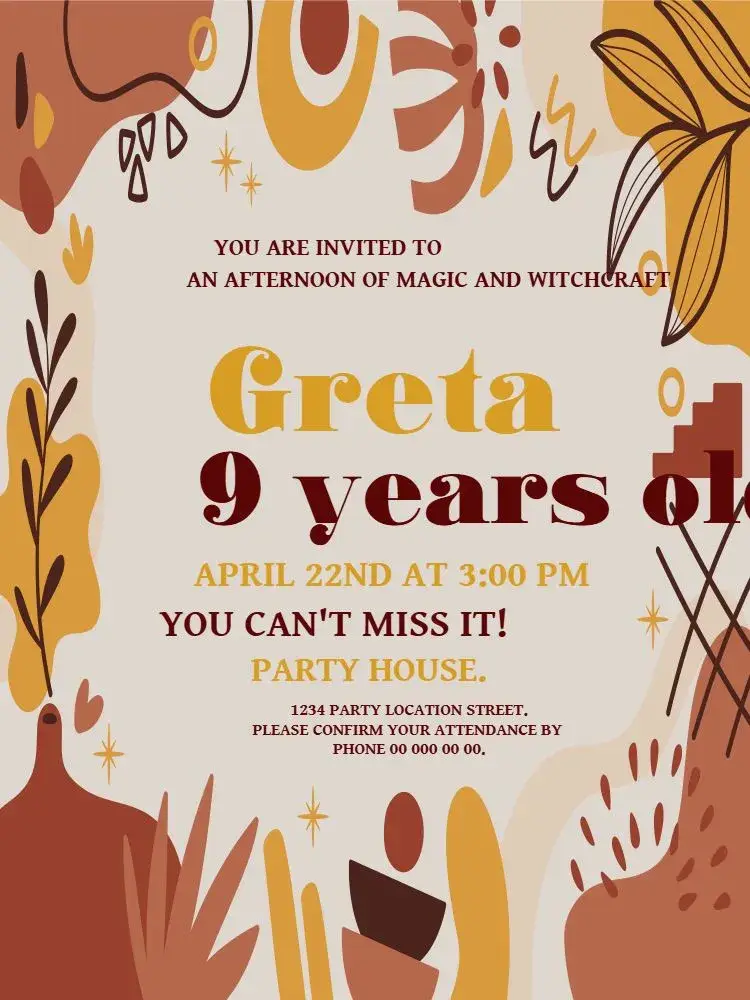 Invite Witchcraft Celebration editable and customizable