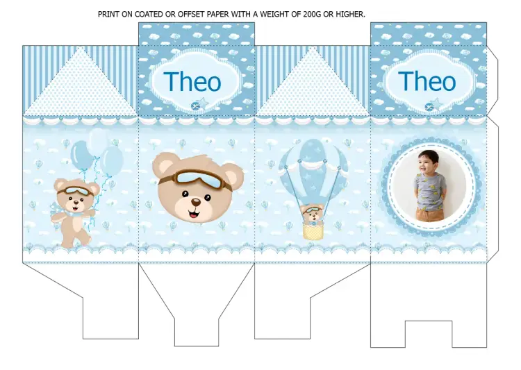 Milk Box To Print Balloon Bear With Photo Balloon invitation