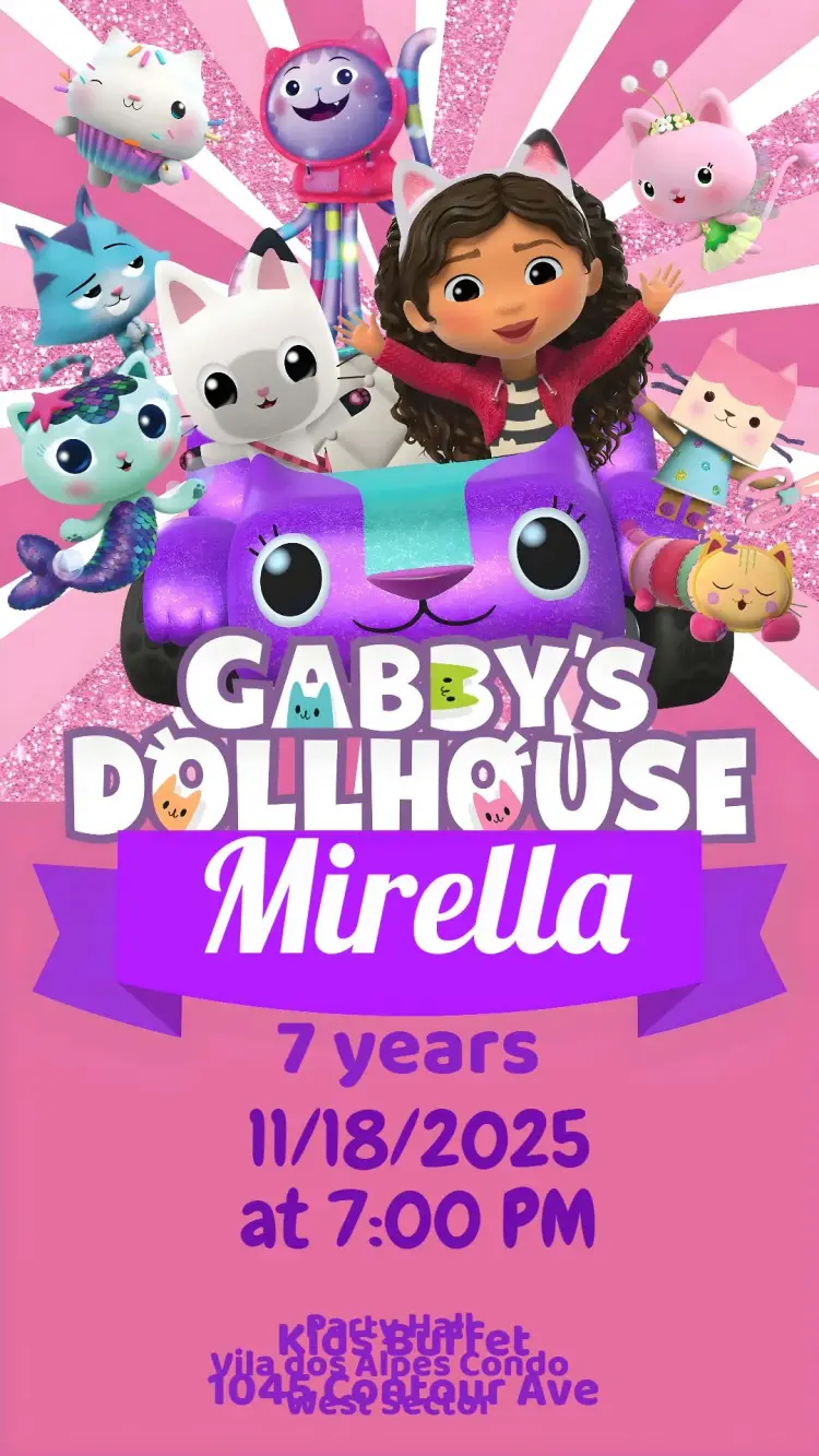 The Magical House of Gabby invitation