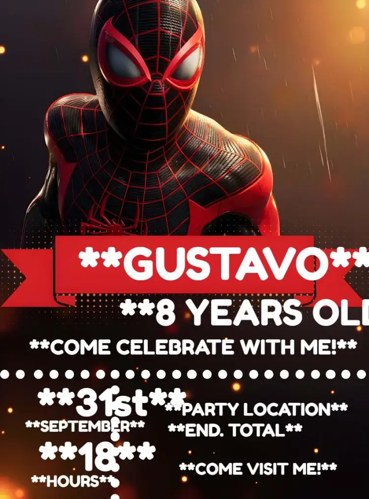 Spider-Man 2 - Video Game invitation