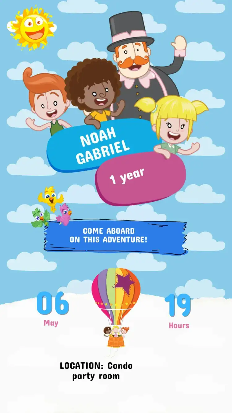Invitation Children's Birthday Mundo Bita