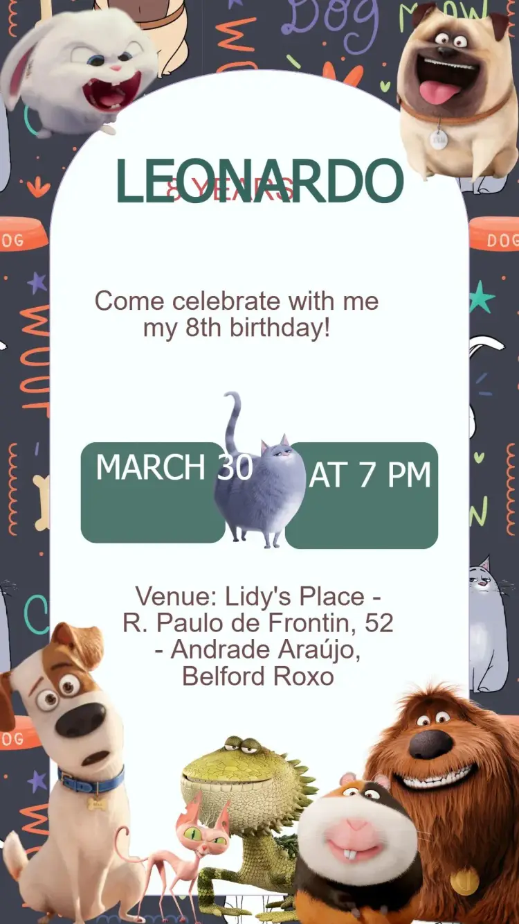 Pet Birthday Invitation