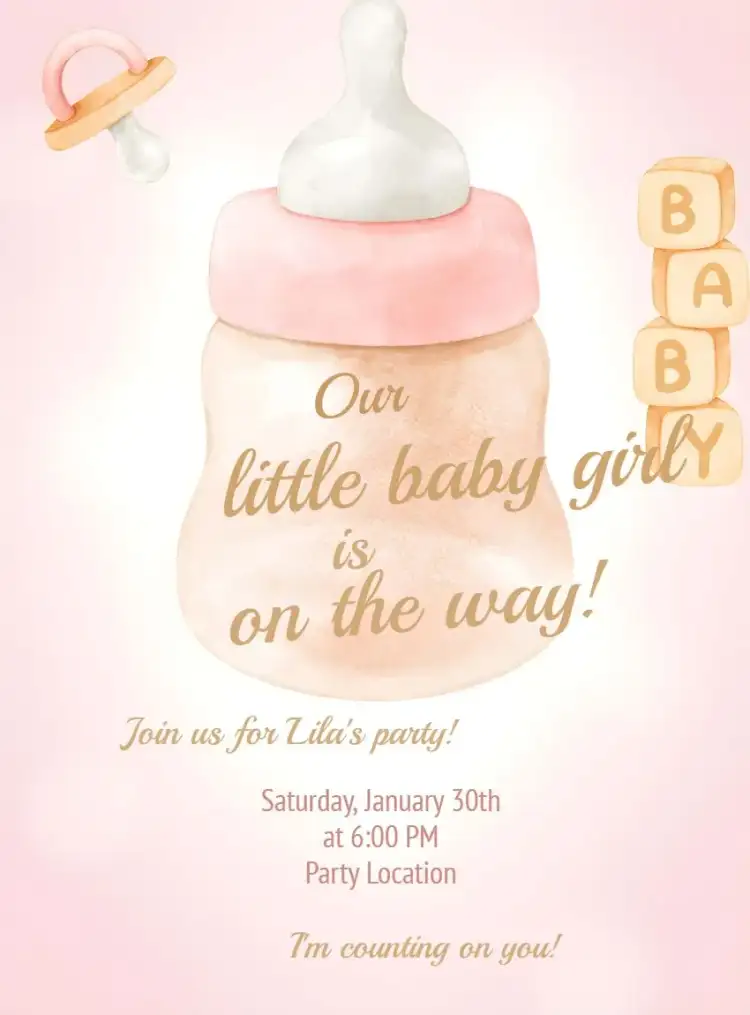 Baby Shower Girl Diapers