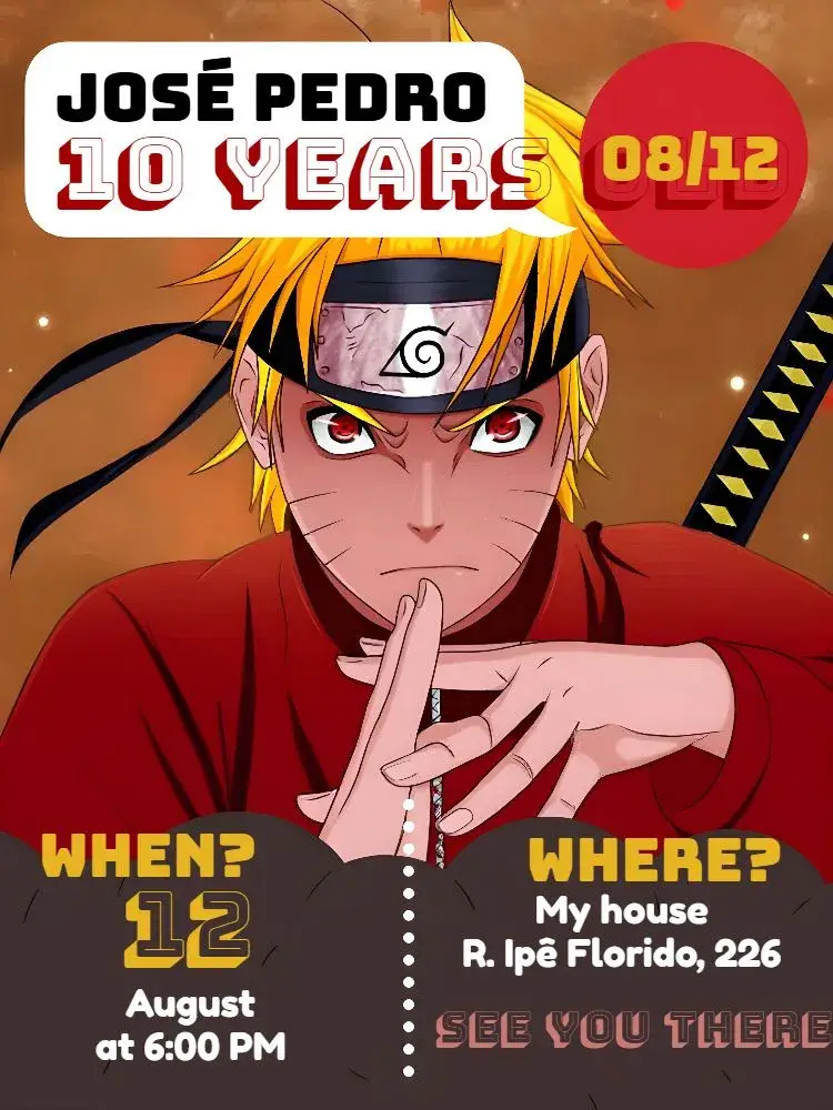 From Naruto Sakura invitation