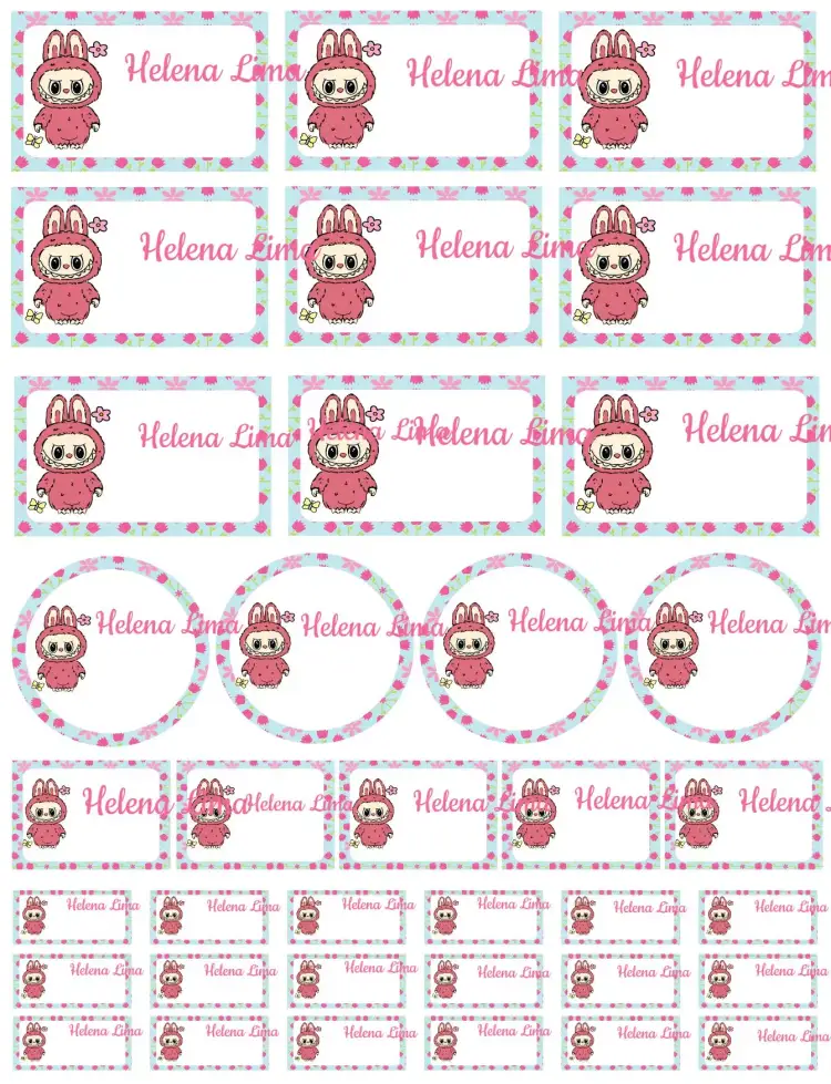 Invitation Labubu – Card theme modern, fun, colorful, minimalist, cheerful, tropical