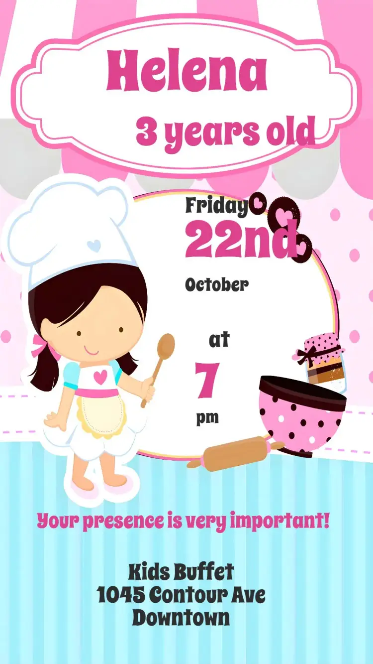 Confectionery Girl invitation