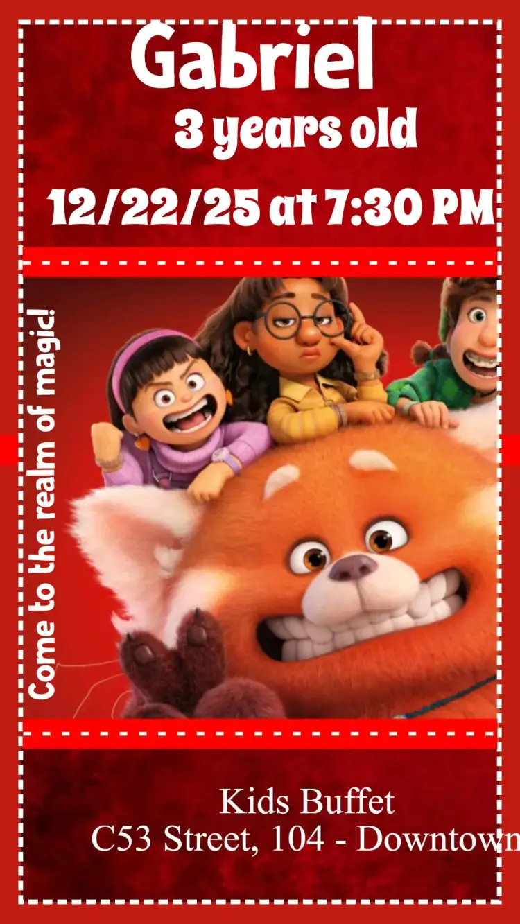 Red is a Beast invitation