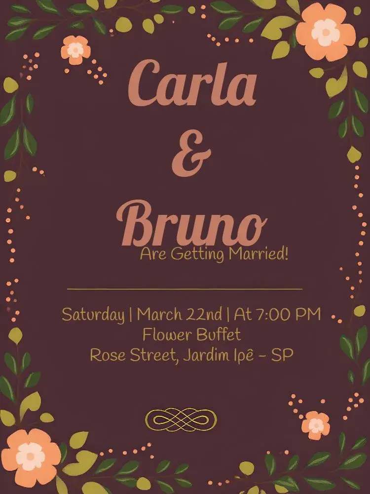 Floral Wedding - Elegant Purple invitation