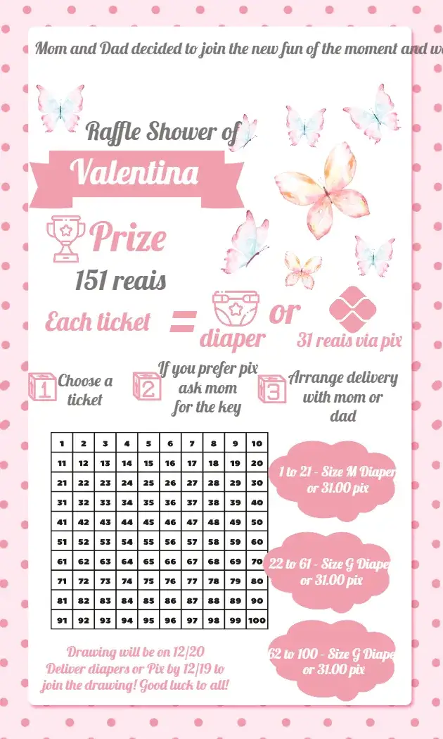 Invitation Watercolor Butterflies Raffle Tea 100 – Raffle Tea theme watercolor, delicate, pink and gray, floral, girl, modern