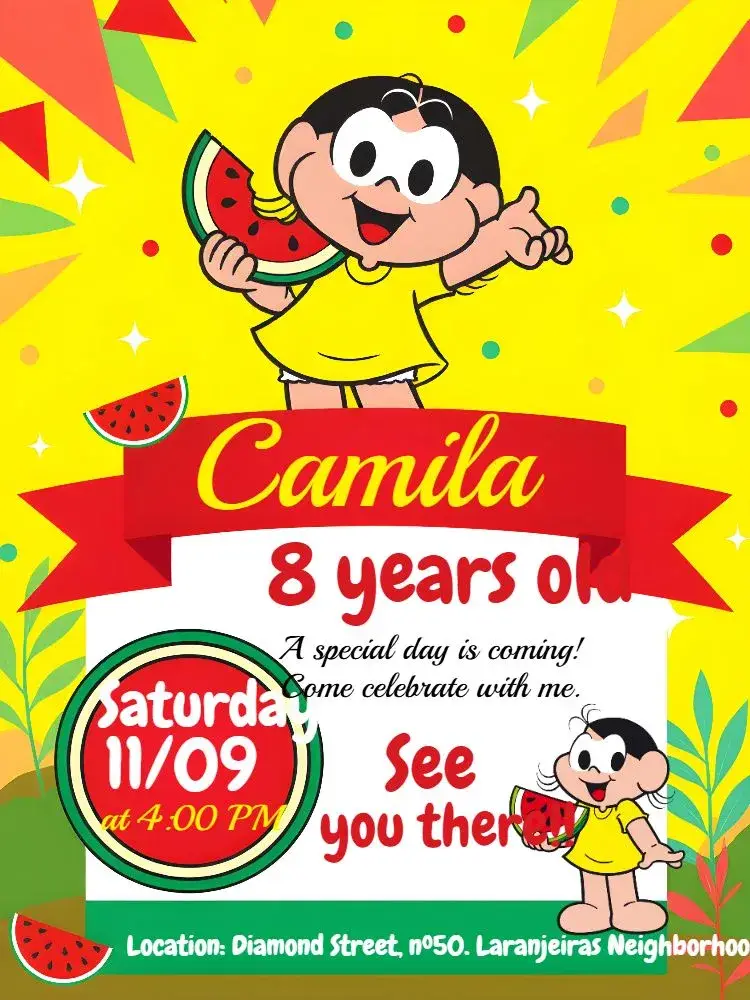 Magali Watermelon invitation