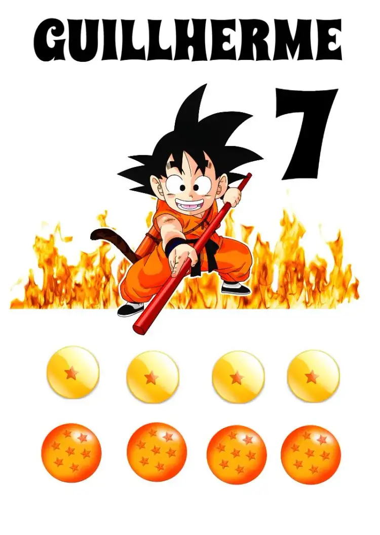 Invitation Colorful Dragon Ball Z Cake Topper – Cake topper theme colorful, themed, lively, youthful, vibrant