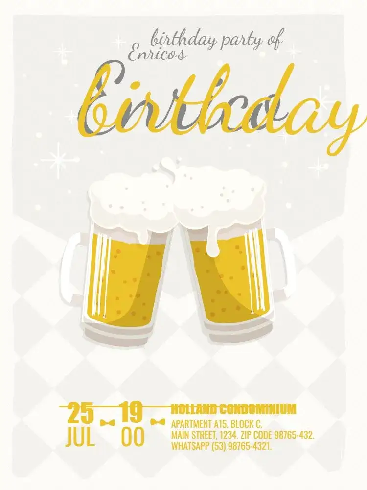 Invitation Masculine Fun White – Kids' Birthday Party theme fun, clear, modern, colorful, minimalist, youthful