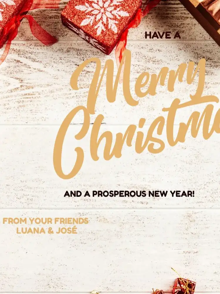 Elegant Christmas Card Ornaments Celebration