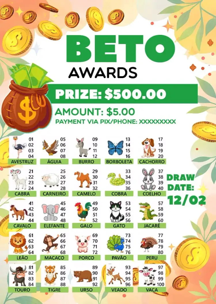 Invitation Raffle Of Animals Awards Awards – Tickets theme colorful, fun, games of chance, modern, animals, festive