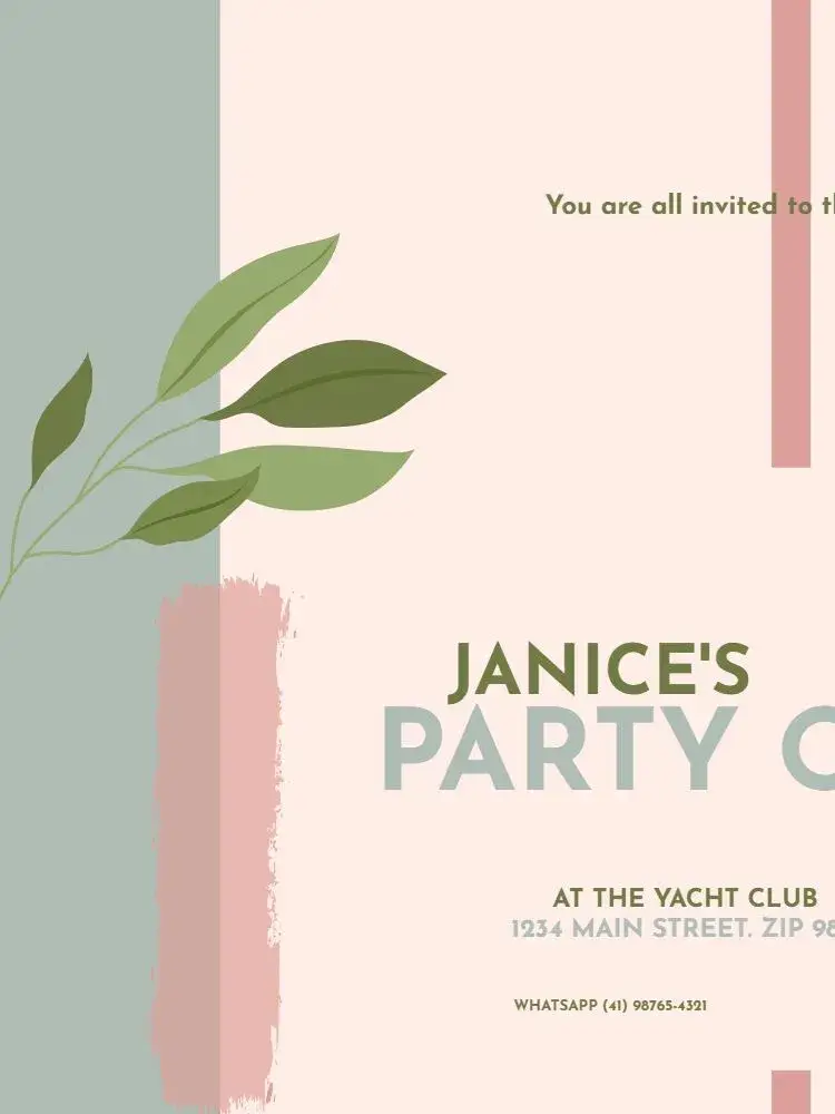 For Modern Feminine Celebration Party invitation