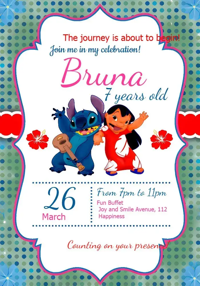 Lilo And Stitch invitation