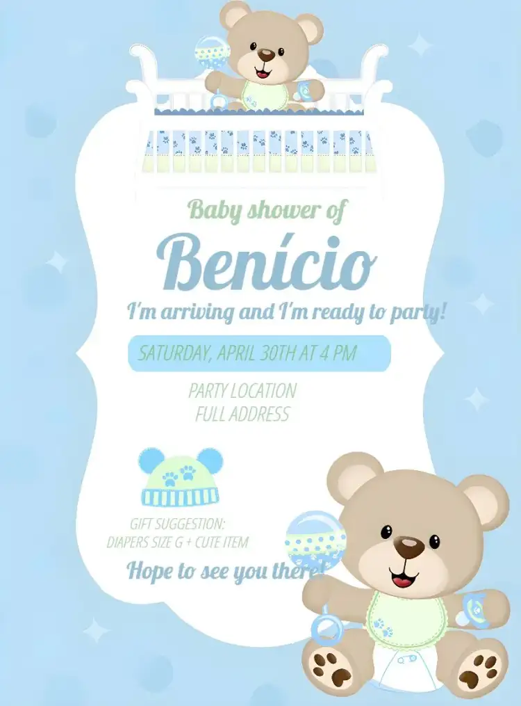 Baby Shower Bear Crown