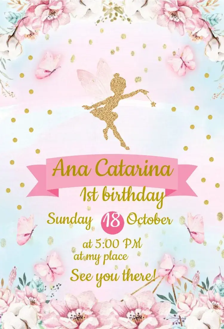 Fairy Fadinha invitation