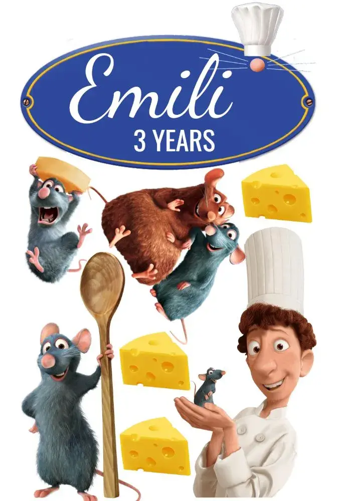 Top of Cake Ratatouille Linguini invitation