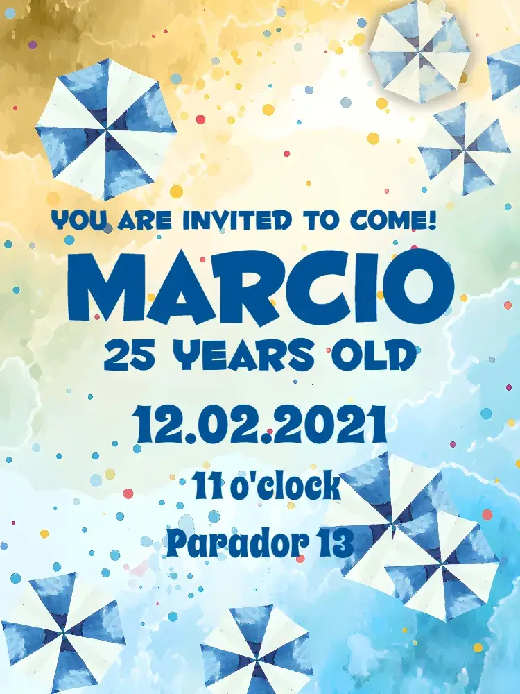 Beach Party invitation