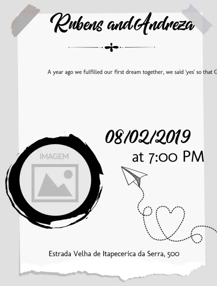 Paper Anniversary Celebration invitation