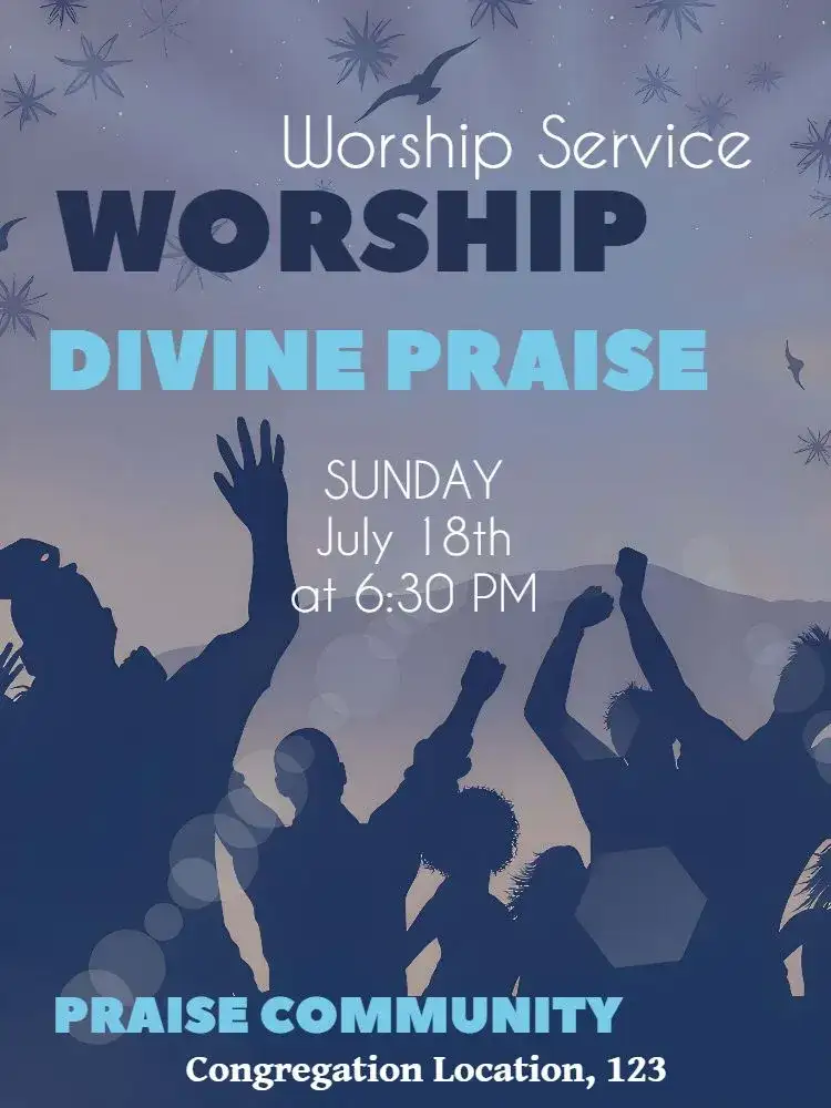 Flyer For Holy Mass Church Worship