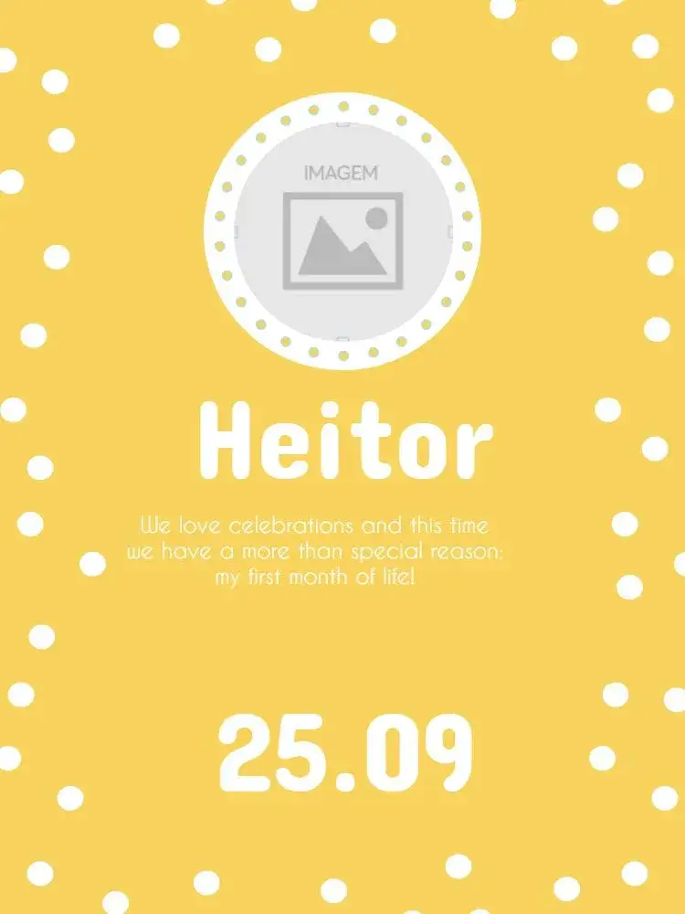 Invitation Custom Baby – Diaper Shower theme dots, white and yellow, children's, modern, fun