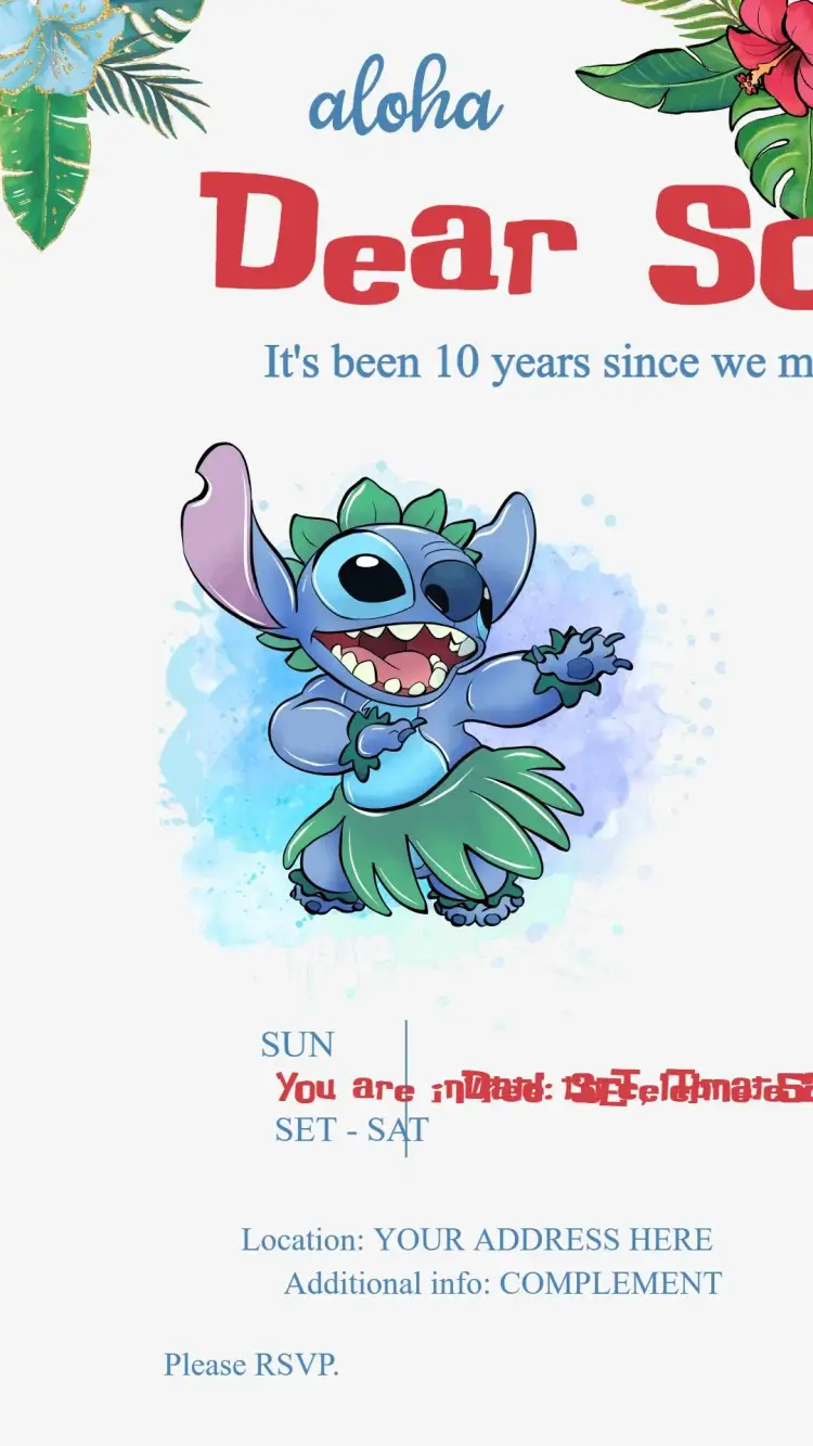 Stitch invitation