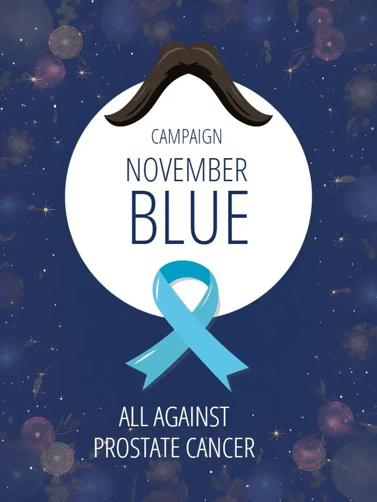 Invitation Post For Blue November Prevention – Most searched for theme blue, modern, minimalist, healthy, graphic, inspiring