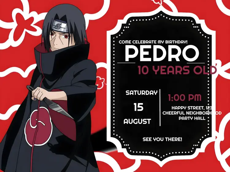 Naruto invitation