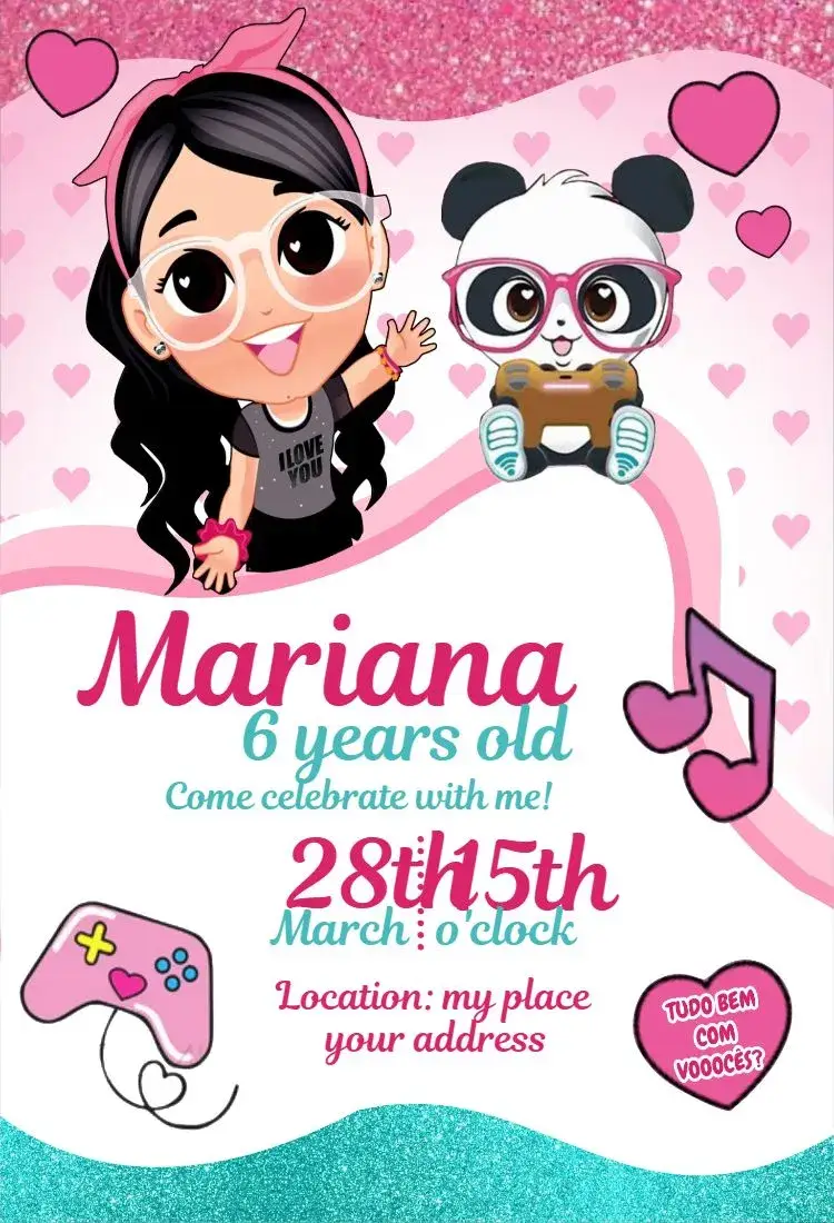 Invite Luluca 2 editable and customizable