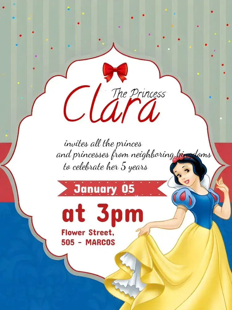 Snow White invitation